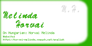 melinda horvai business card